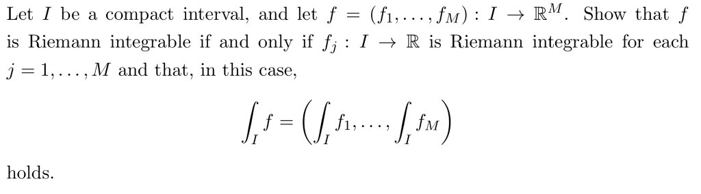 Solved Let I be a compact interval, and let f = (f is | Chegg.com