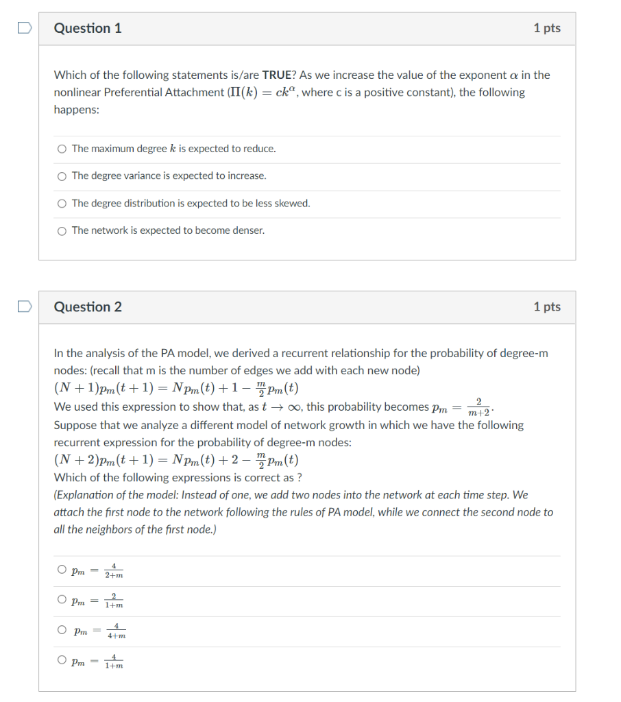 Solved u Question 1 1 pts Which of the following statements | Chegg.com