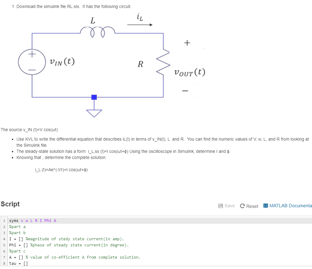 Solved 1 Download The Simulink File Rl Slx It Has The F Chegg Com