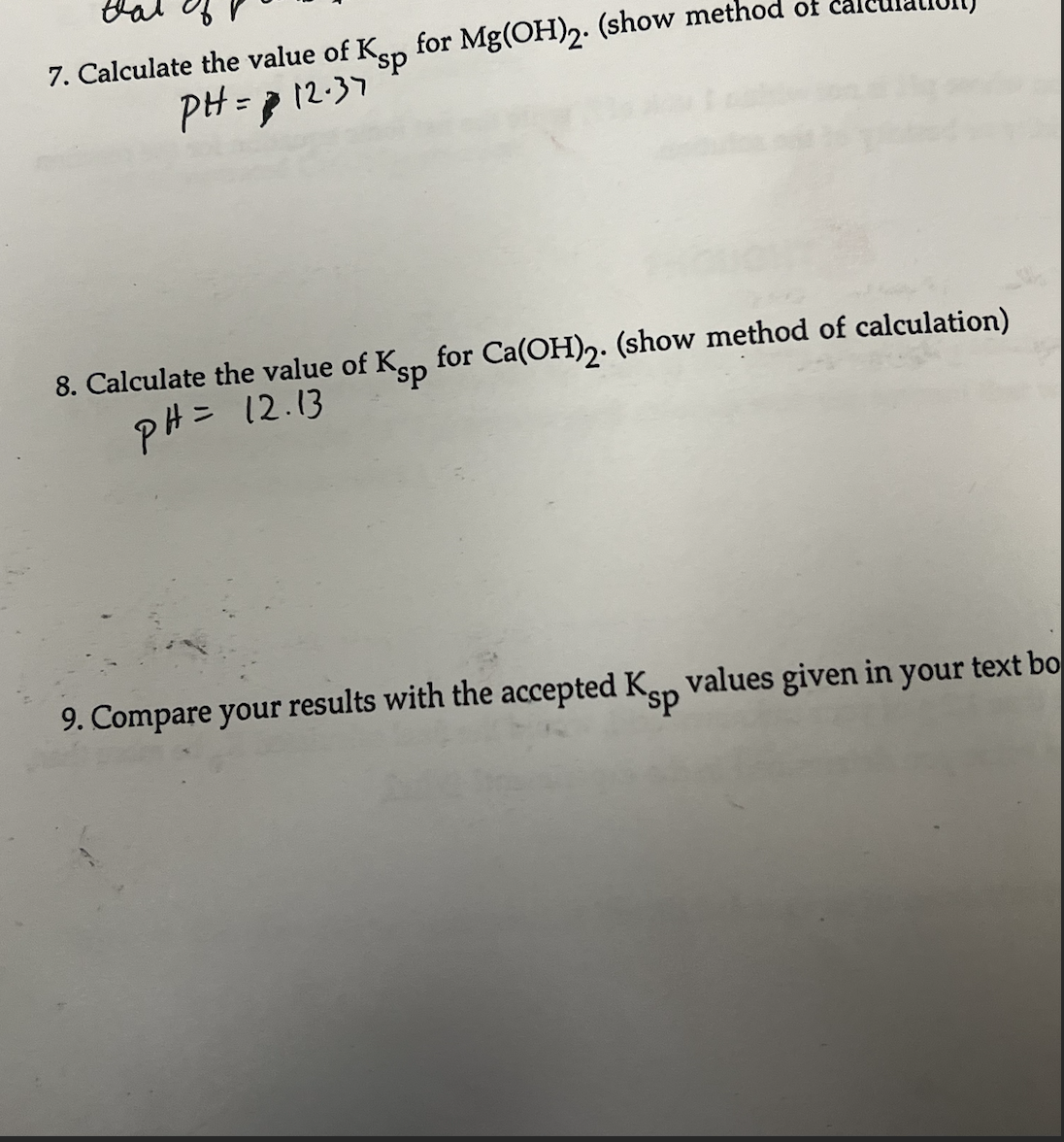 Solved Calculate The Value Of Ksp ï For Mg Oh 2 Show Method Chegg Solved Calculate The Value Of Ksp ï For Mg Oh 2 Show Method Chegg