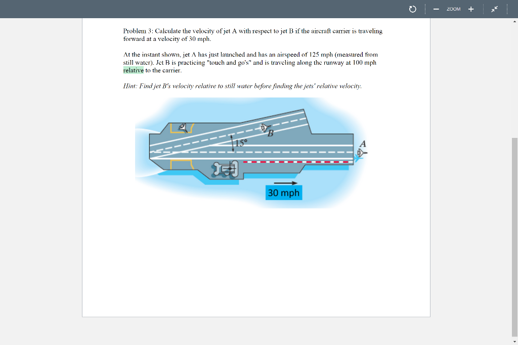 Solved Problem 3: Calculate The Velocity Of Jet A With | Chegg.com