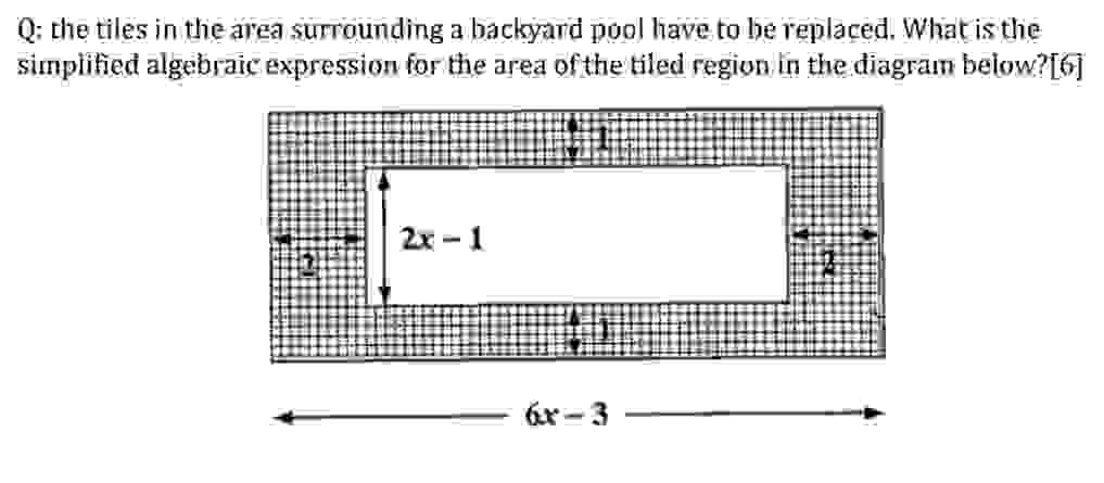 Solved Q6.The tiles in the area surrounding a backyard pool | Chegg.com