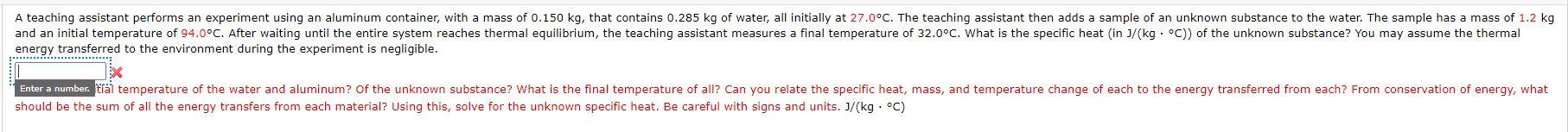 Solved A teaching assistant performs an experiment using an | Chegg.com