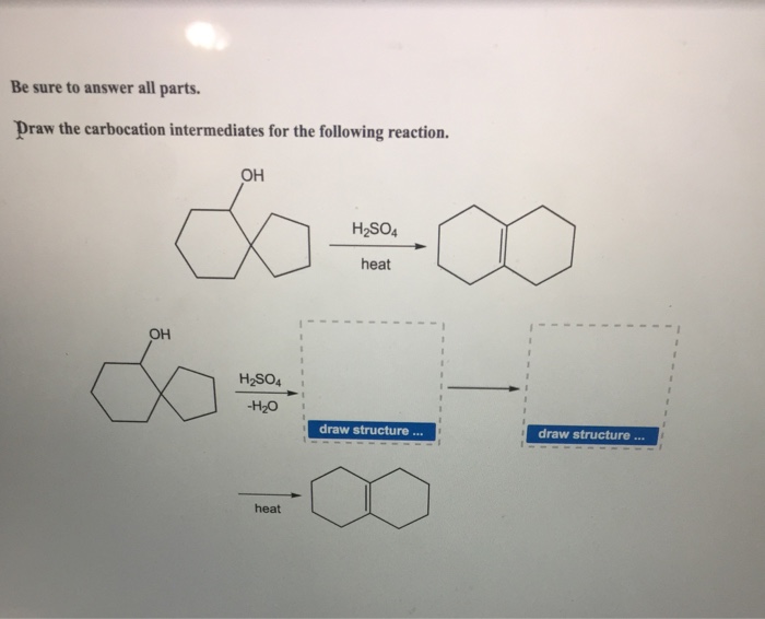 Solved Draw the carbocation intermediates for the following