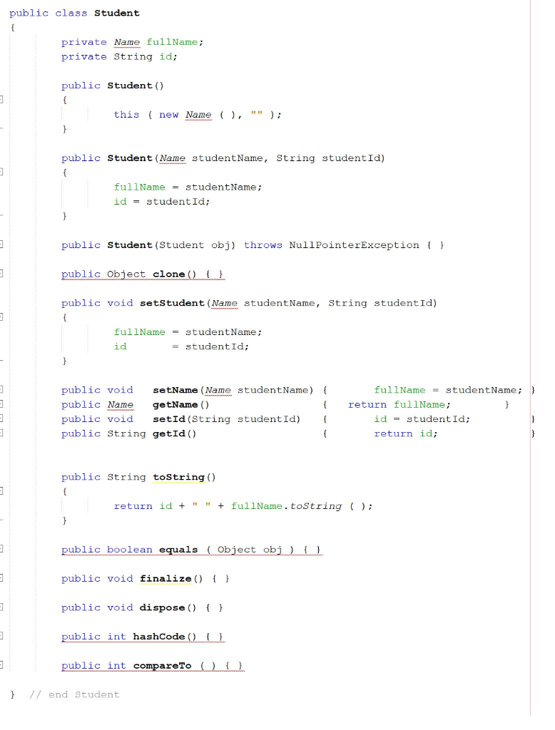 Step 1: Using the given ‘Name.java' and | Chegg.com