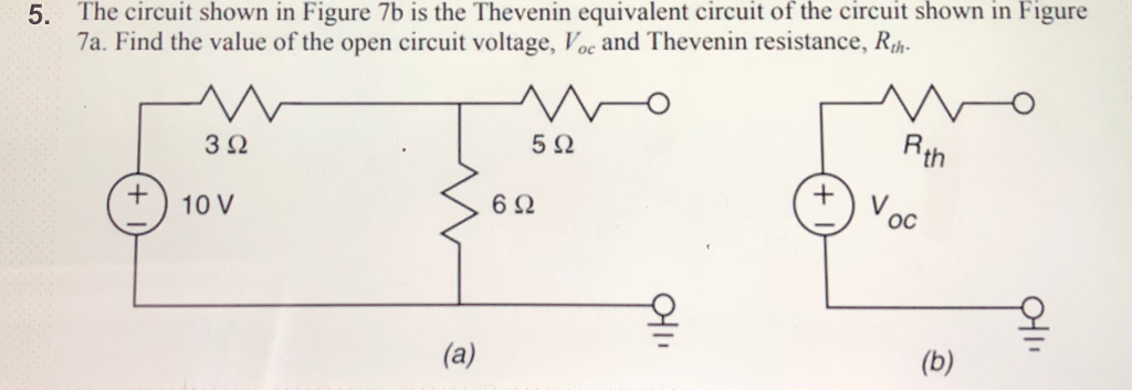 Solved The circuit shown in Figure 7b is the Thevenin | Chegg.com