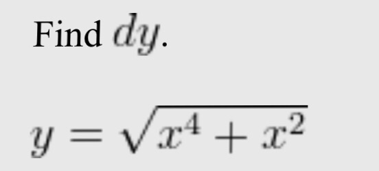 Solved Find dy | Chegg.com