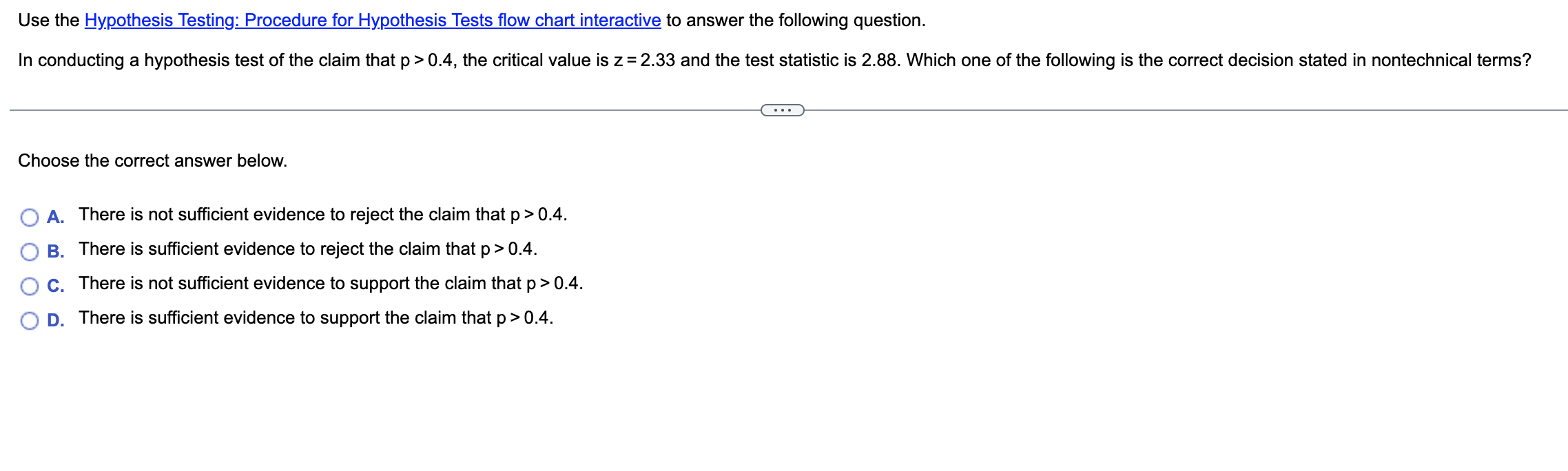Solved Use the Hypothesis Testing Procedure for Hypothesis
