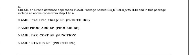 Solved CREATE an Oracle database application PL/SQL Package | Chegg.com