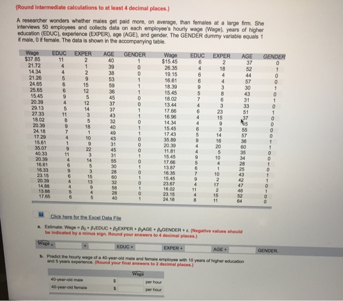 Solved Round intermediate calculations to at least 4 decimal | Chegg.com