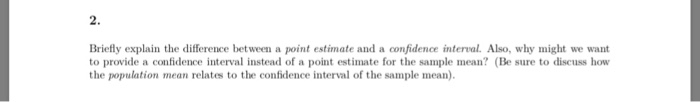 Solved 2. Briefly explain the difference between a point | Chegg.com