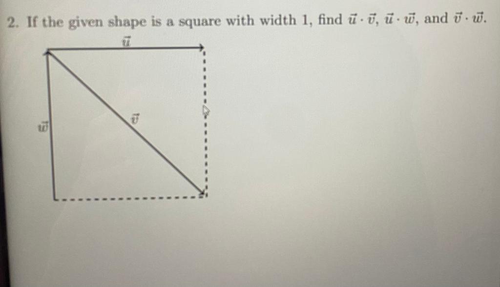 Solved 2. If the given shape is a square with width 1 , find | Chegg.com