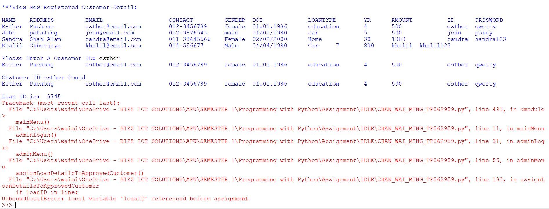 Solved Hi there, I need help to fix the bug I'm facing in my | Chegg.com