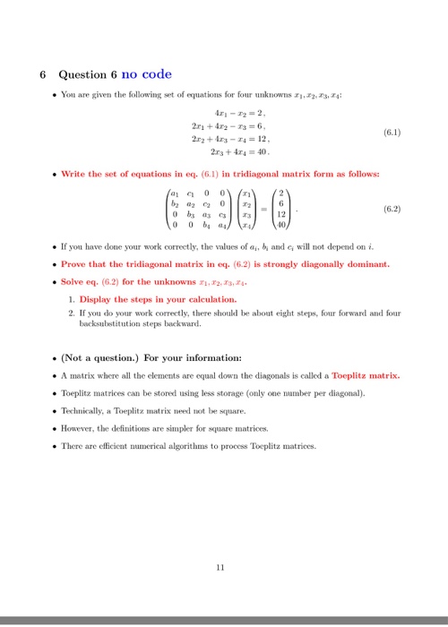 Solved 6 Question 6 no code * You are given the following | Chegg.com