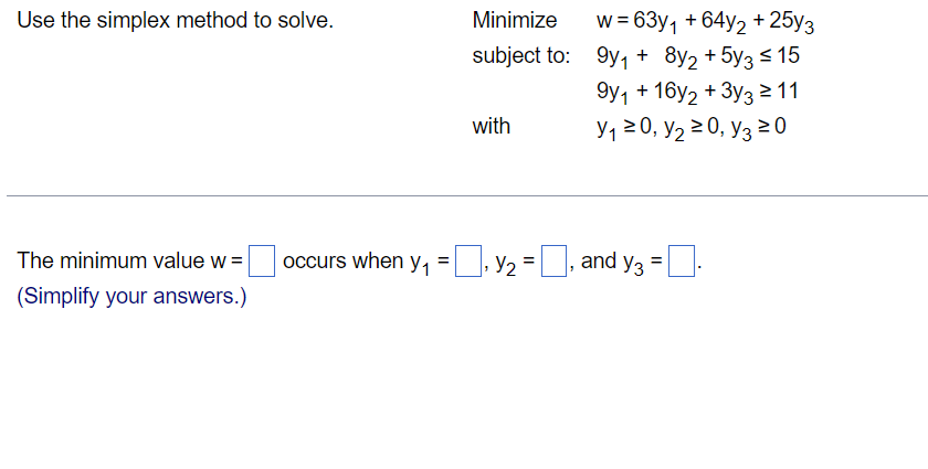 Solved May I please have assistance?Use the simplex method | Chegg.com
