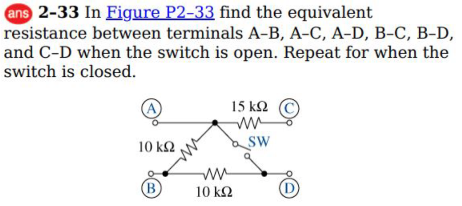 Solved ans 2-33 In Figure P2-33 find the equivalent | Chegg.com