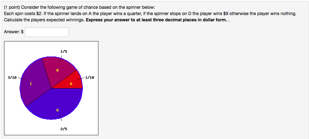 Solved (1 Point) Consider The Following Game Of Chance Based 