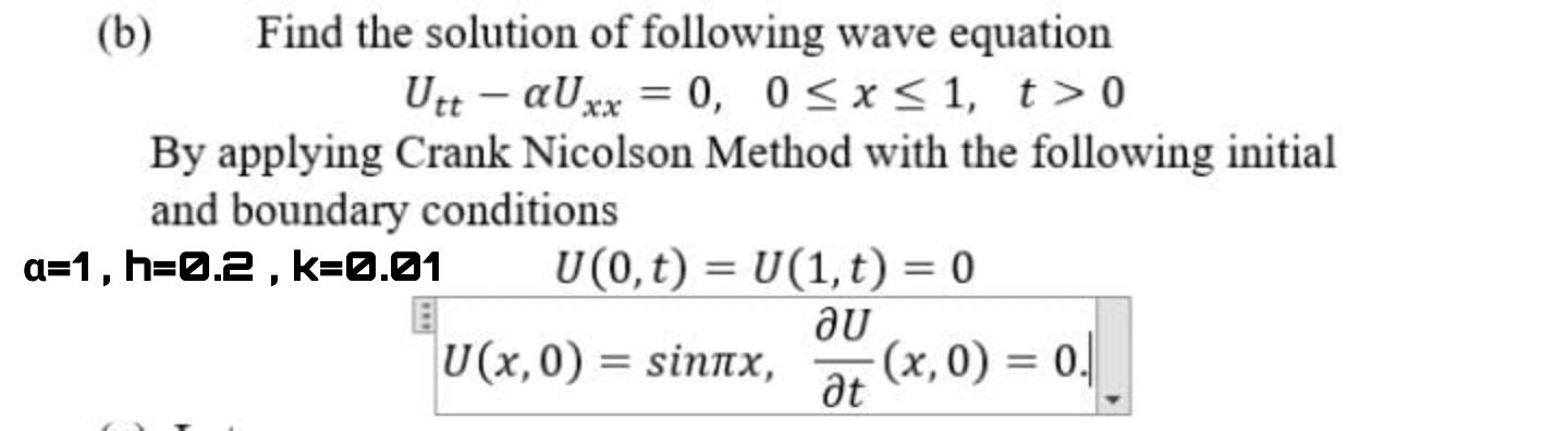 Solved (b) Find the solution of following wave equation Uzt | Chegg.com