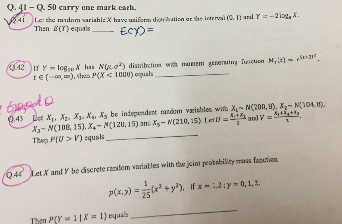 Solved Pls solve the following questions based on probabilty | Chegg.com