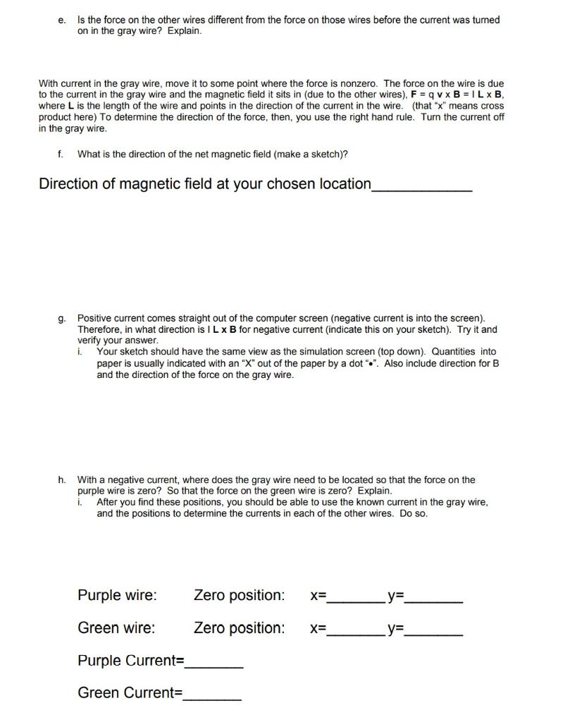 Worksheet for Exploration 28.3: Wire Configurations | Chegg.com