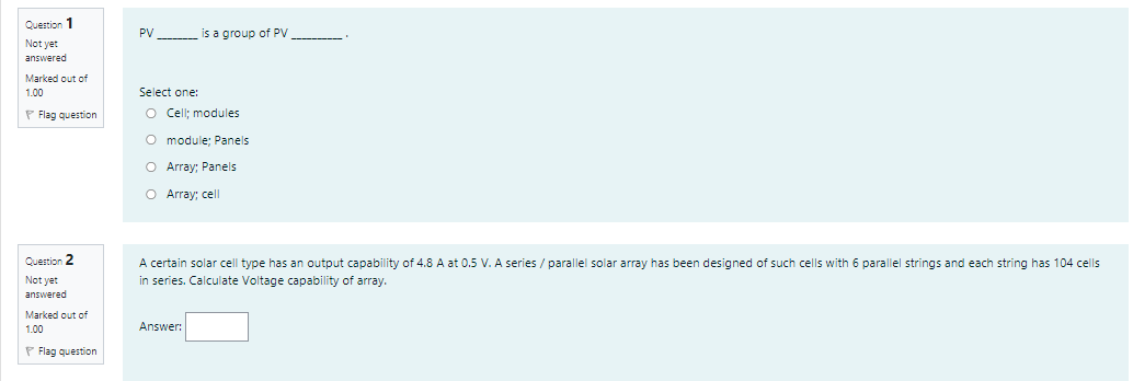 Solved Pv Question 1 Not Yet Answered Is A Group Of Pv Chegg Com