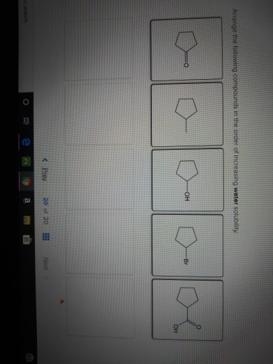 Solved Arrange the following compounds in the order of | Chegg.com