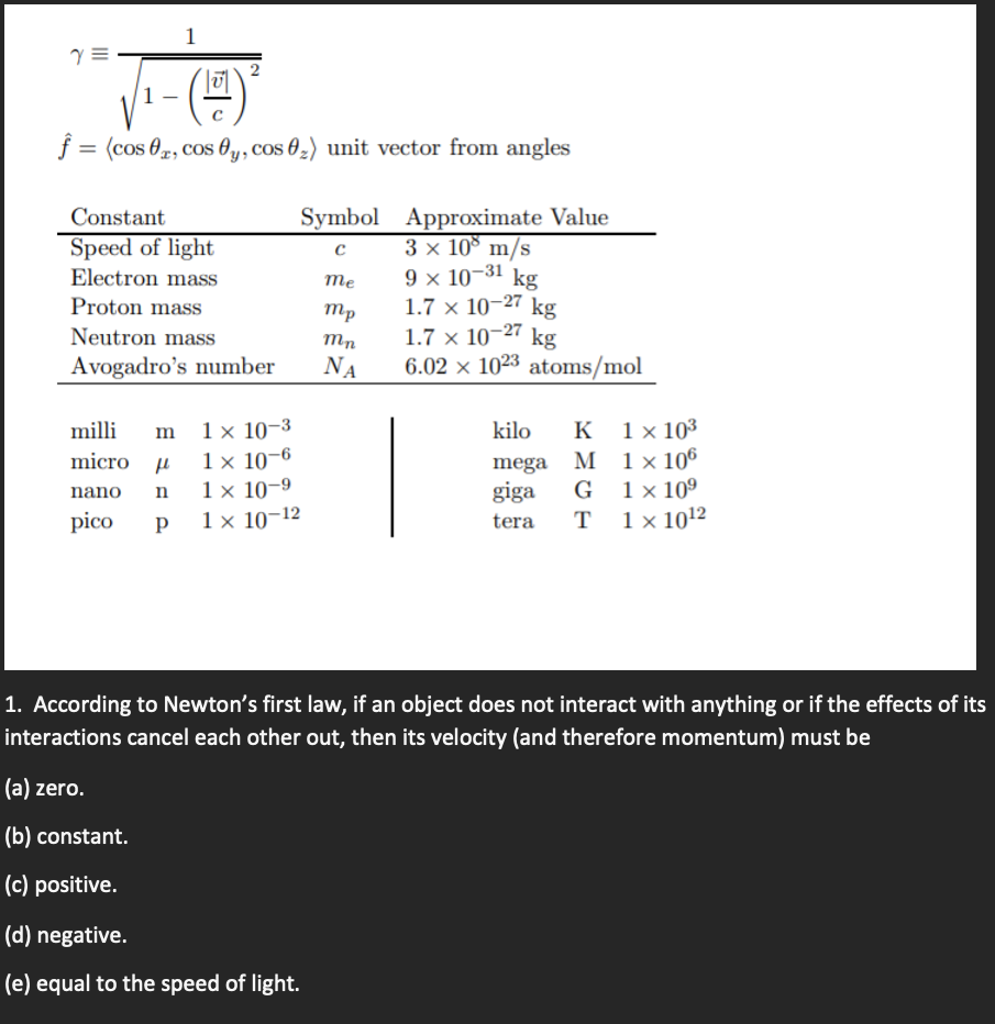 Solved 1 ~√₁-(~2)² с f = (cos, cos y, cos 0₂) unit vector | Chegg.com