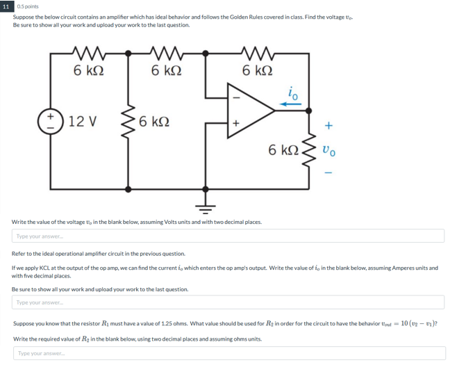 Solved Suppose the below circuit contains an amplifier which | Chegg.com
