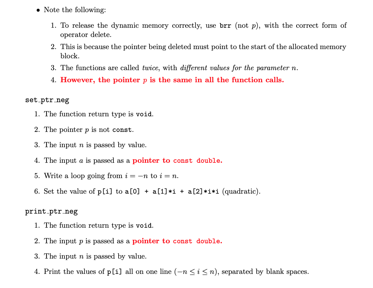 Solved Main program and forward declarations (10 points) • | Chegg.com