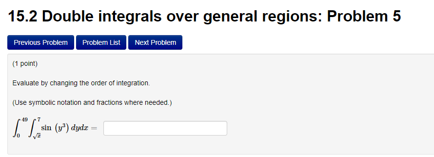 Solved 15.2 Double Integrals Over General Regions: Problem 4 | Chegg.com