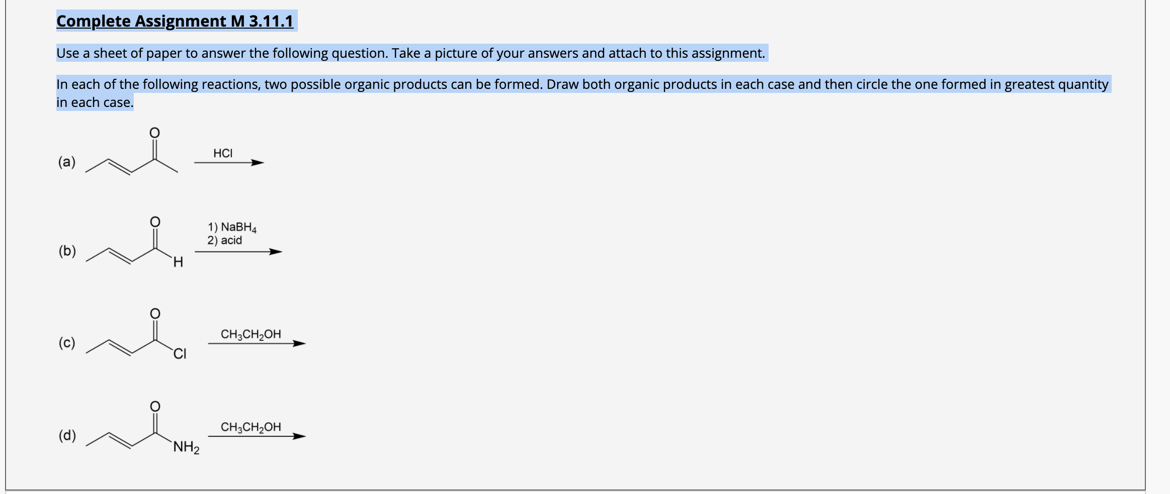 Solved Complete Assignment M 3.11.1 Use a sheet of paper to | Chegg.com