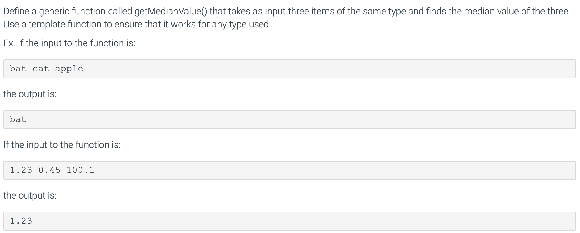 Solved IN C++ PLEASE Define a generic function called | Chegg.com