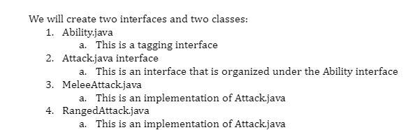 Solved We will create two interfaces and two classes: 1. | Chegg.com