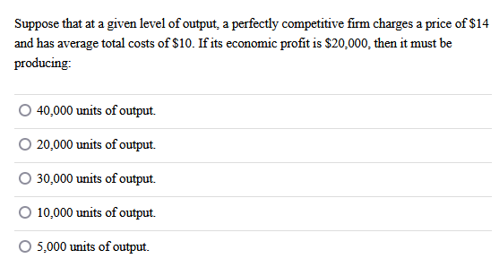 Solved Suppose that at a given level of output, a perfectly | Chegg.com