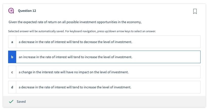 Solved Given the expected rate of return on all possible | Chegg.com