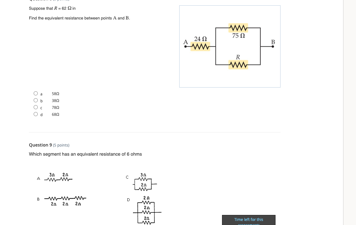 Solved Question 6 (5 points) Consider three resistors with