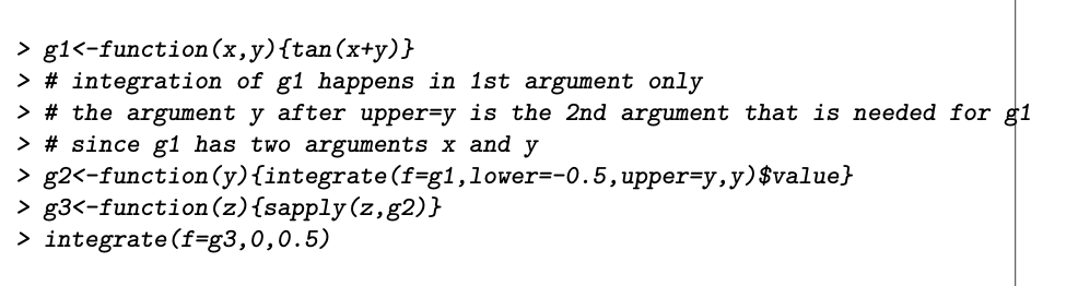 Integrate Function R Use R and integrate() to confirm your results in | Chegg.com