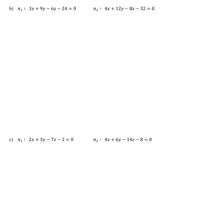 Solved For Each System Of Two Planes Below I Determine How Chegg