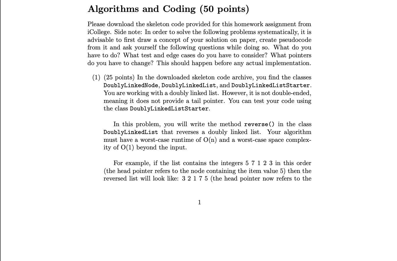 Solved Algorithms and Coding ( 50 points) Please download