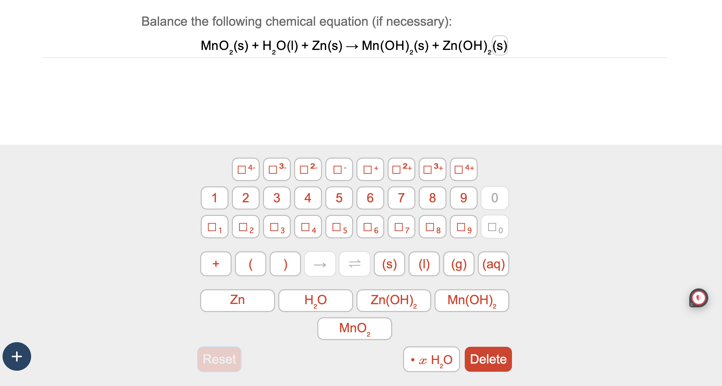 Solved Balance the following chemical equation (if | Chegg.com