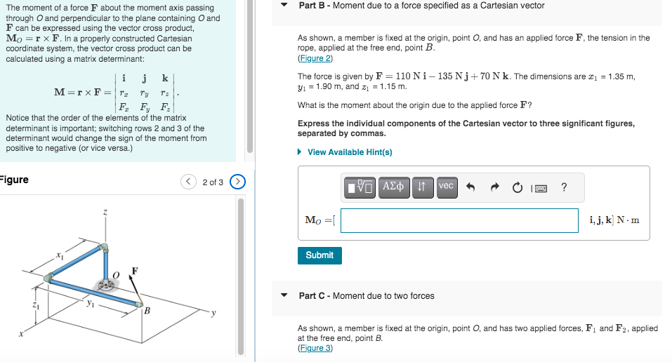 Solved Learning Goal: To Use The Vector Cross Product To | Chegg.com