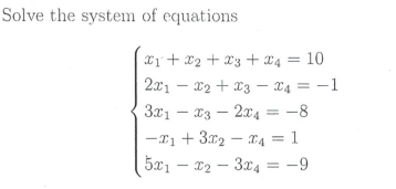 Solved Solve the system of equations | Chegg.com
