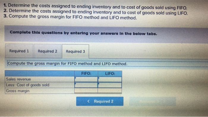 Solved 2. Determine the cost assigned to ending inventory | Chegg.com