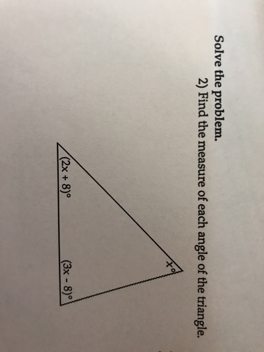 Solved Solve the problem. 1 2) Find the measure of each | Chegg.com