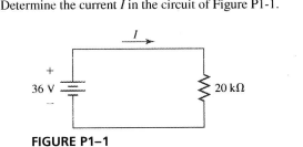Solved Determine the current I in the circuit of Figure Pl- | Chegg.com