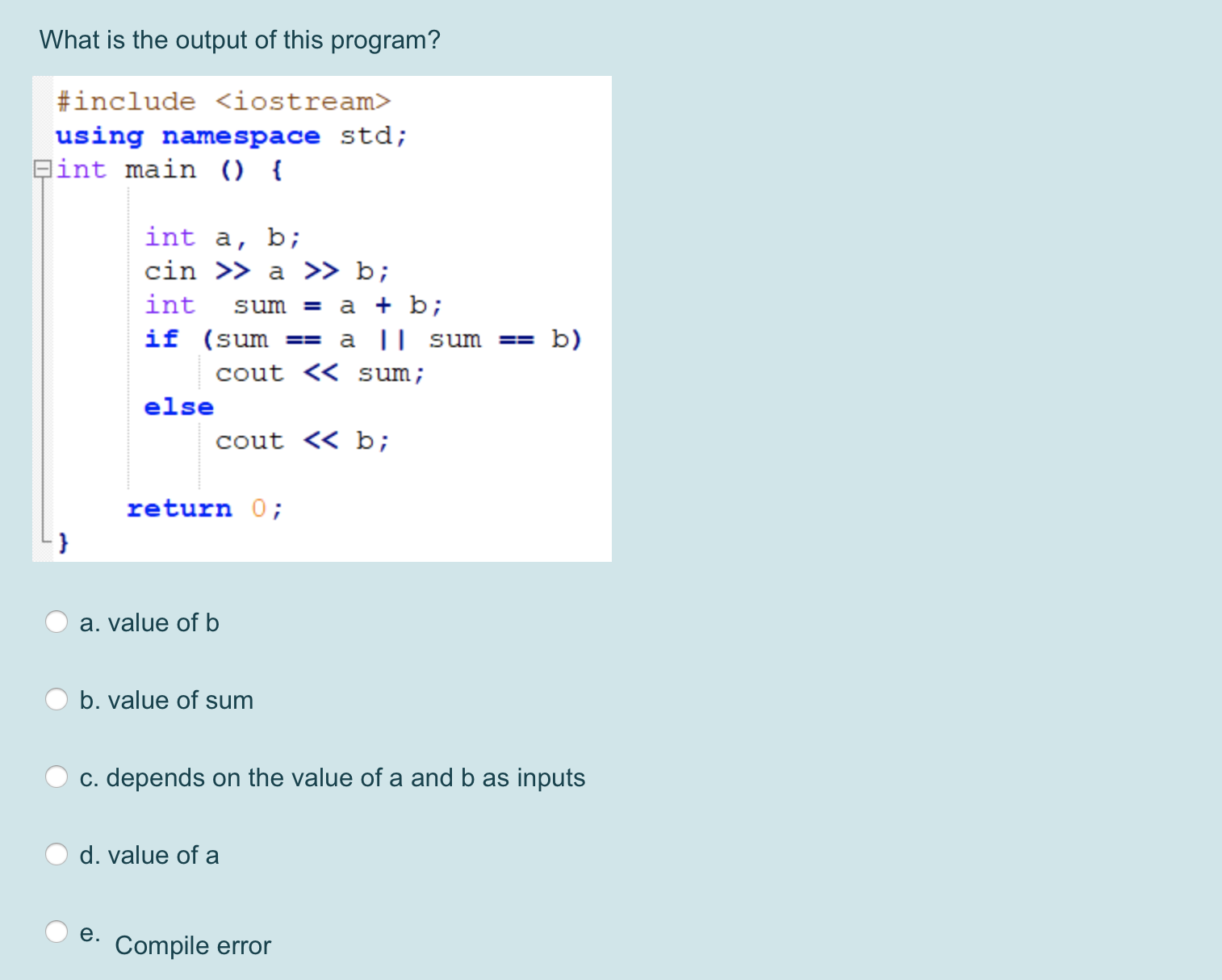 Solved What Is The Output Of This Program? #include Using | Chegg.com