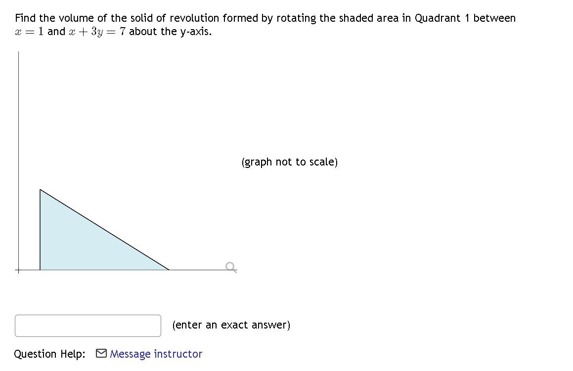 Solved Find the volume of the solid of revolution formed by | Chegg.com