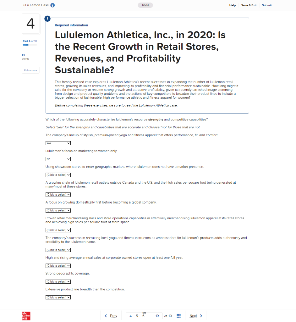 Solved Required information Lululemon Athletica, Inc., in