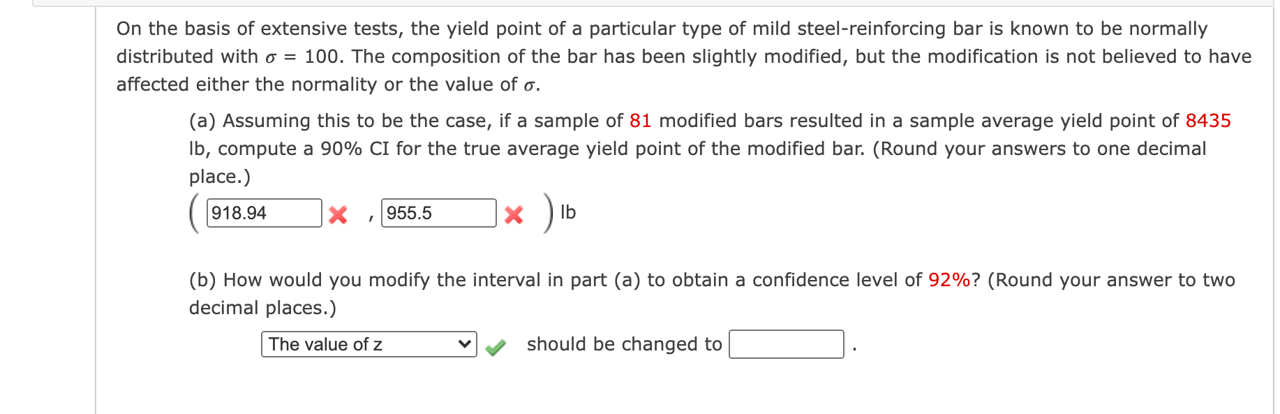 Solved On the basis of extensive tests, the yield point of a | Chegg.com