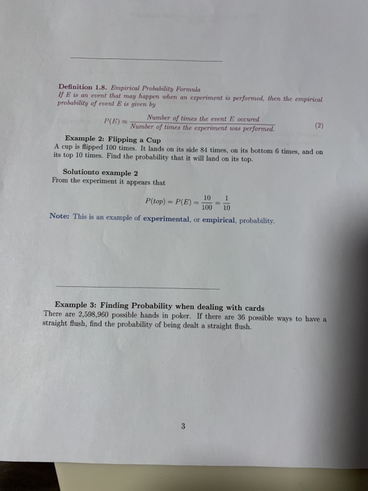 How To Find Experimental Probability Formula